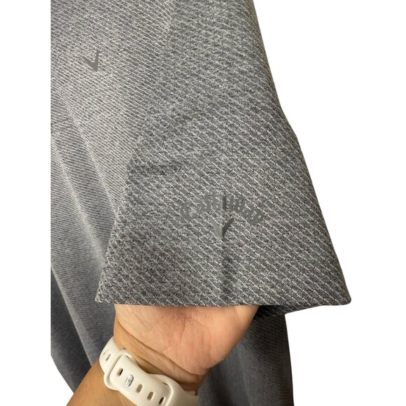 Callaway Men's Opti-Dry Gray Fine Line Heathered Golf Polo Shirt Size 2XLT - Picture 3 of 8